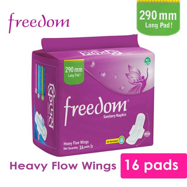 Freedom Sanitary Napkin Heavy Flow 16 pads