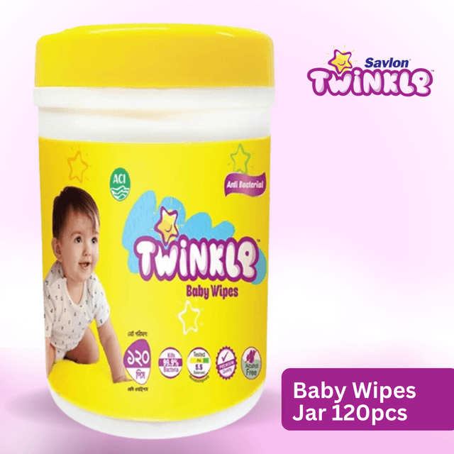 Twinkle Baby Wipes Jar 120 pcs