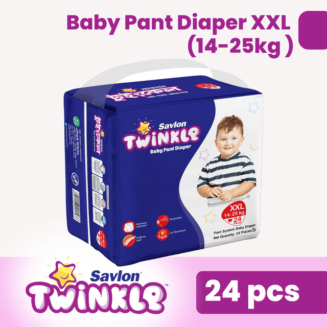 Savlon Twinkle Baby Pant Diaper XXL 24 pcs
